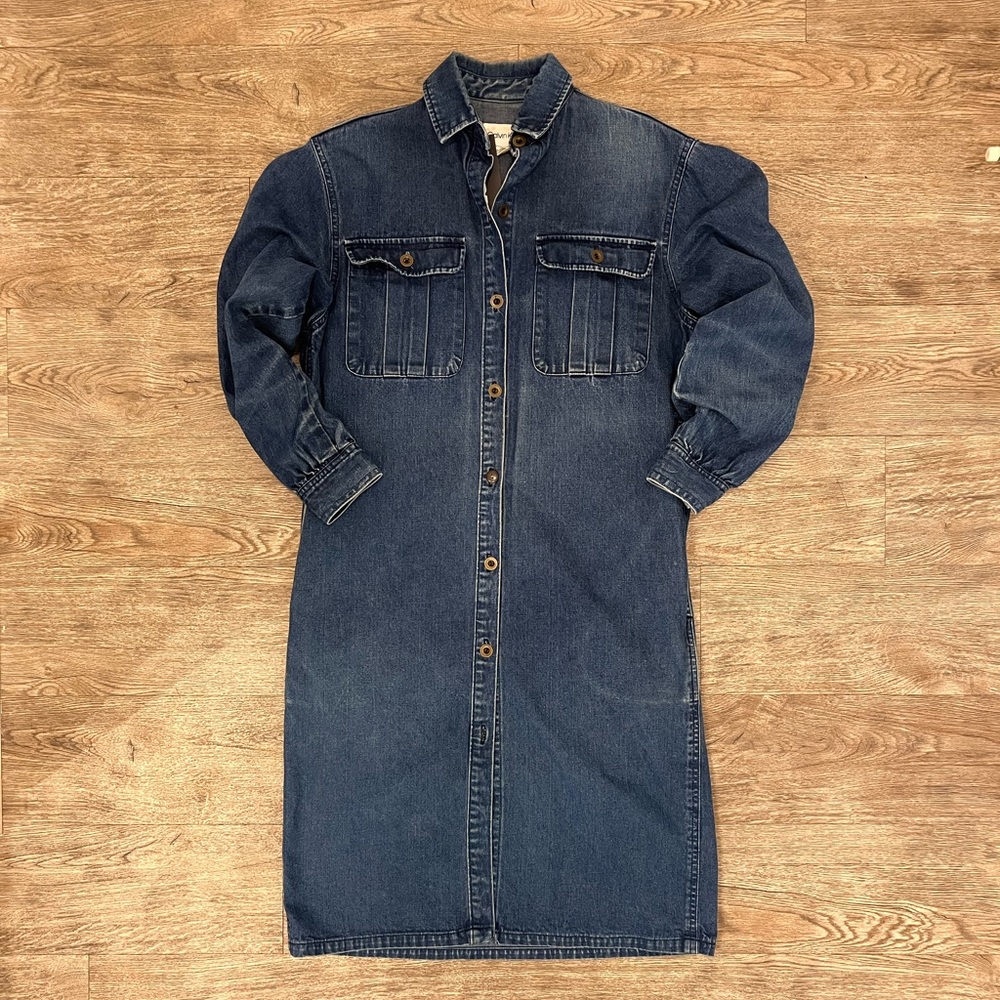 Vintage Calvin Klein Denim Flannel Jacket Blue Womens Size S